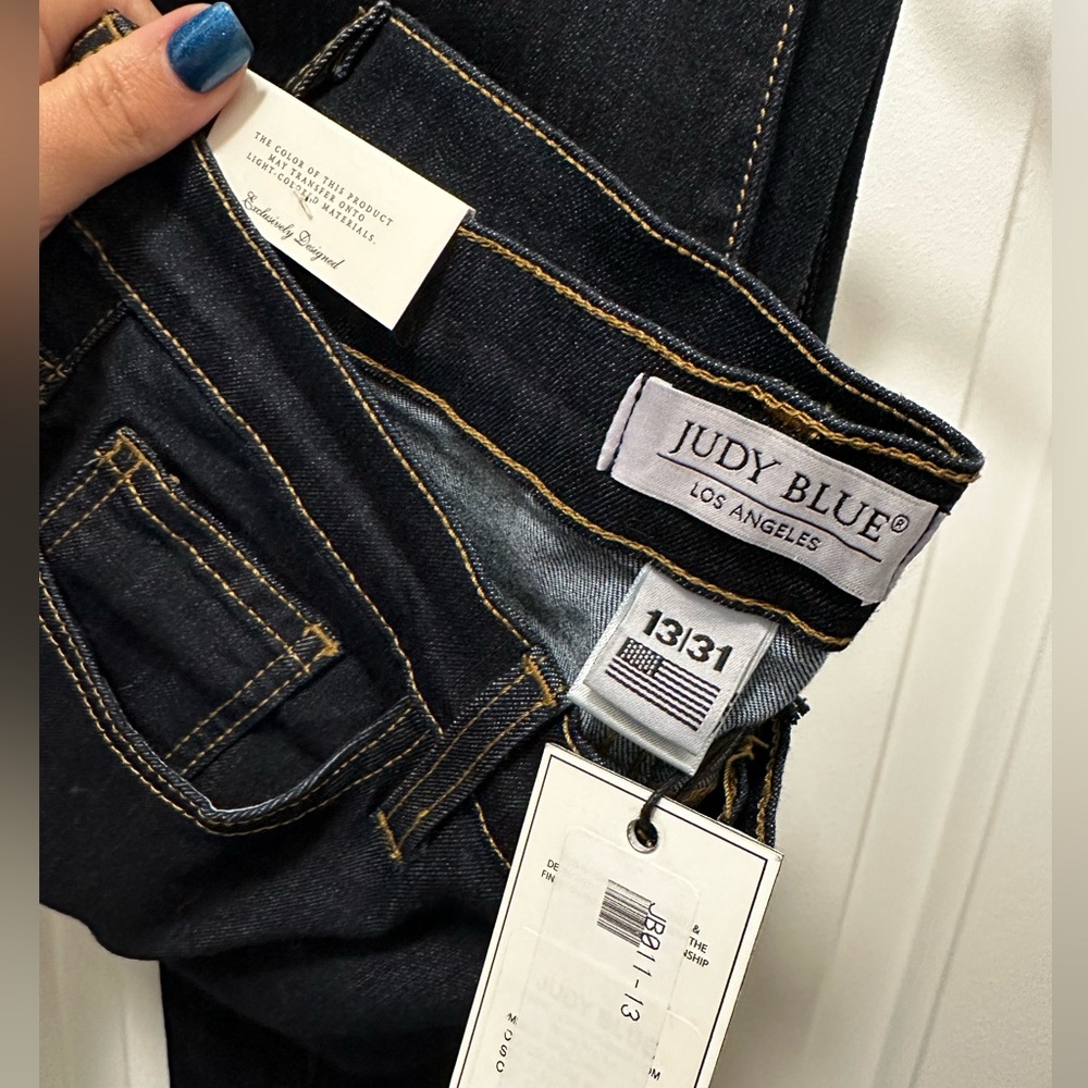 Judy Blue (Dark Blue) Non-Distressed Skinny Jeans